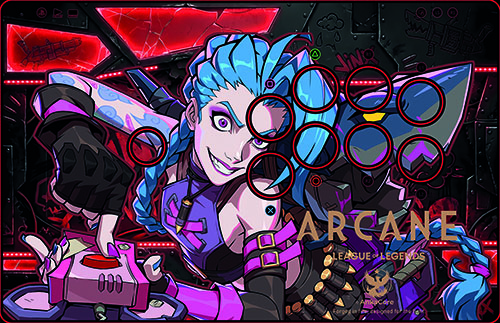 AnkaCore Arcade Stick Artwork -Jinx Custom Design